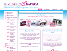 Tablet Screenshot of invitations2impress.com